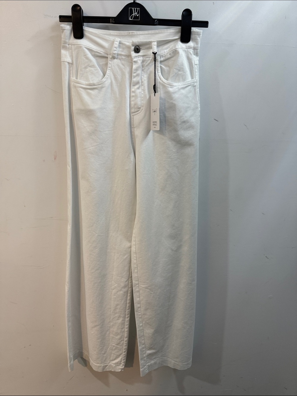 Femme Fatale 513P Women’s White High-Rise Straight Jeans